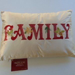 Mina Victory Home for the Holidays Christmas Pillow, 12" x 18"